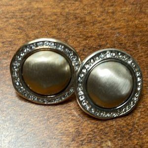 Brighton Brushed Metallic and Rhinestone Earrings